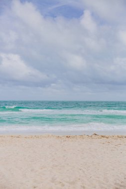 Miami Beach Miami, Florida, ABD bulutlar okyanus tarafından görünüm