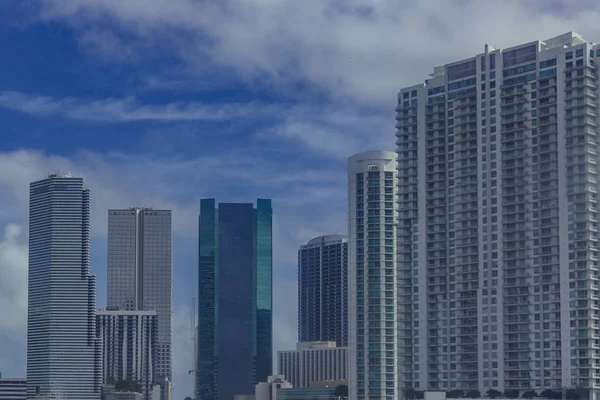 Uitzicht Wolkenkrabbers Van Het Centrum Van Miami Florida Verenigde Staten — Stockfoto