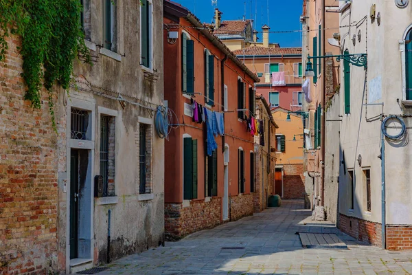 Vista Las Casas Calles Venecianas Venecia Italia — Foto de Stock