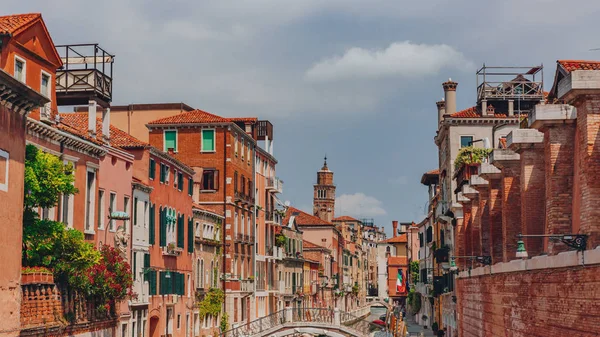 View of Venetian houses and streets in Venice, Italy
