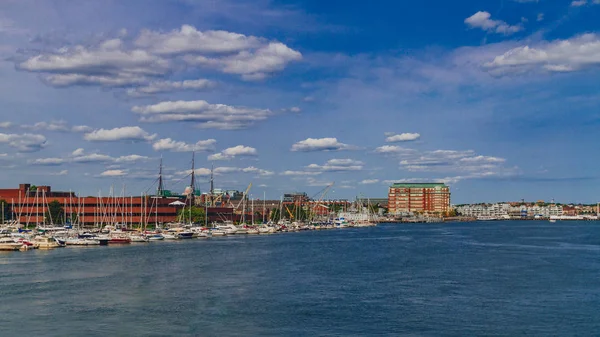Vista Edificios Puerto Charlestown Boston — Foto de Stock