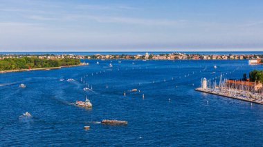 Lido Adası ve lagün, Venedik, İtalya'dan görünüm