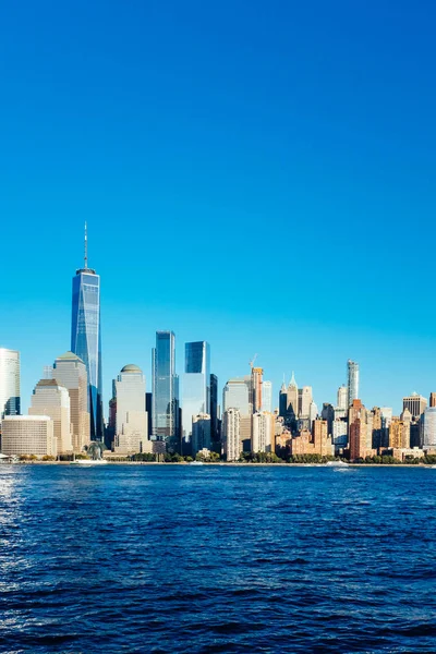 Veduta Dello Skyline Del Centro Manhattan Sul Fiume Hudson Sotto — Foto Stock