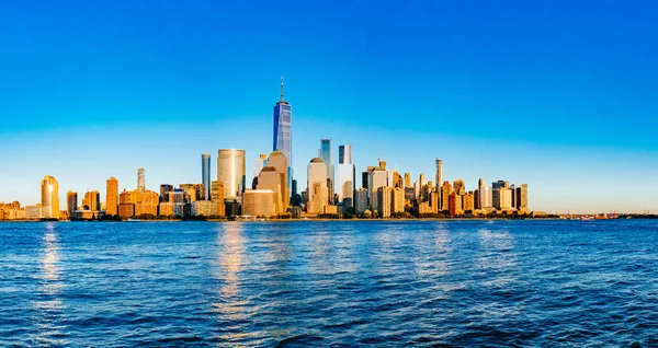 Vista Panoramica Dello Skyline Del Centro Manhattan Sul Fiume Hudson — Foto Stock