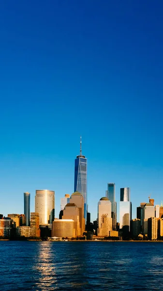 Veduta Dello Skyline Del Centro Manhattan Sul Fiume Hudson Sotto — Foto Stock