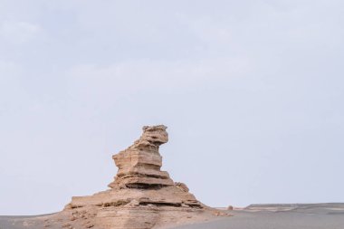 Gobi kayalarda yardang Dunhuang Yardang Ulusal Geopark, Gansu, Kuzeybatı Çin'çöl