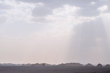 Gobi kayalarda yardang Dunhuang Yardang Ulusal Geopark, Gansu, Kuzeybatı Çin'çöl