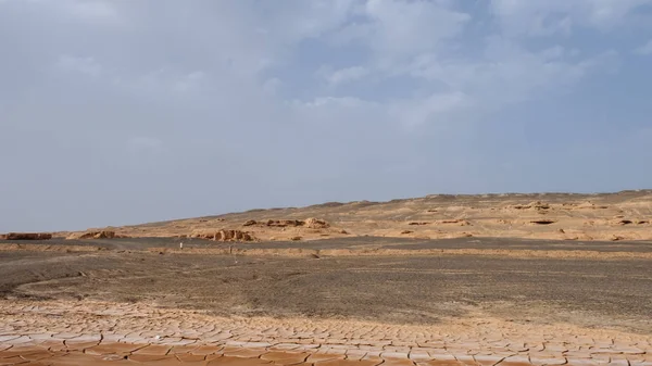 View Mountains Gobi Desert Dunhuang Yardang National Geopark Gansu Northwest — Stock Photo, Image