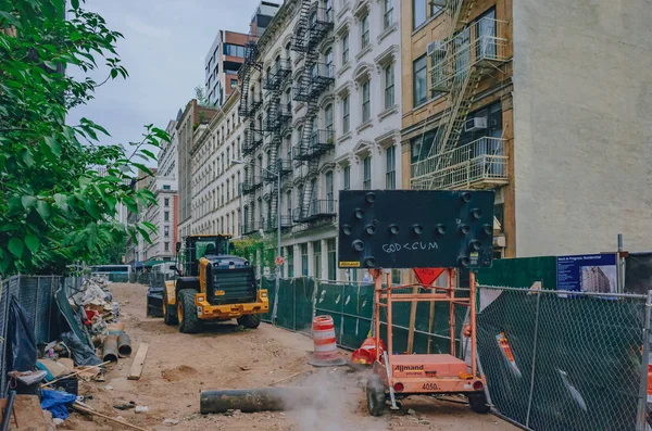 New York City Amerika Birleşik Devletleri Haziran 2018 Street Inşaat — Stok fotoğraf