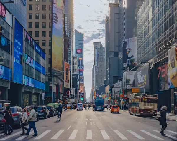 Nueva York Enero 2016 Vista Las Calles Edificios Manhattan — Foto de Stock