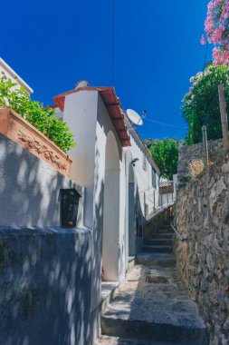 Praiano Amalfi Coast, İtalya boyunca evde adımlarla görünümünü