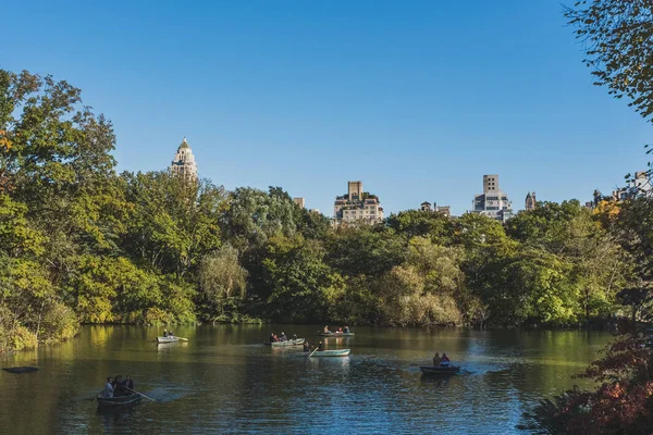 Ekim 2018 New York Abd Orta Parkta Bir Gölde Yerel — Stok fotoğraf