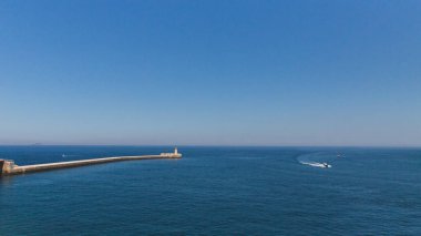 St. Elmo deniz feneri su üzerinde Valletta, Malta