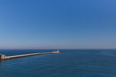 St. Elmo deniz feneri su üzerinde Valletta, Malta