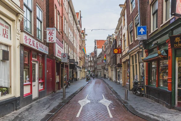 Calles vacías de Chinatown de Amsterdam — Foto de Stock