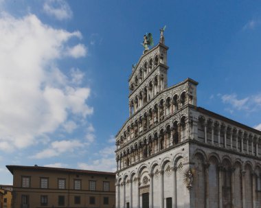 Foro'daki San Michele Cephesi, Lucca, Toskana, İtalya