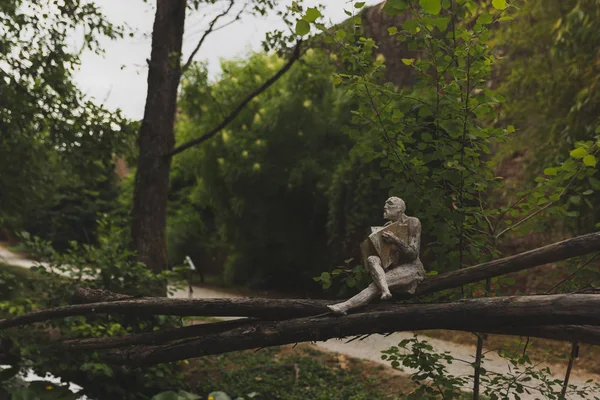 Socha na stromových větvích v botanické zahradě Luccy — Stock fotografie