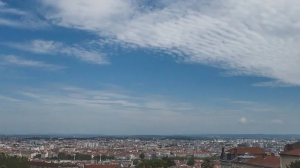 Panorámás kilátás nyílik a városra, Lyon, Franciaország — Stock Fotó
