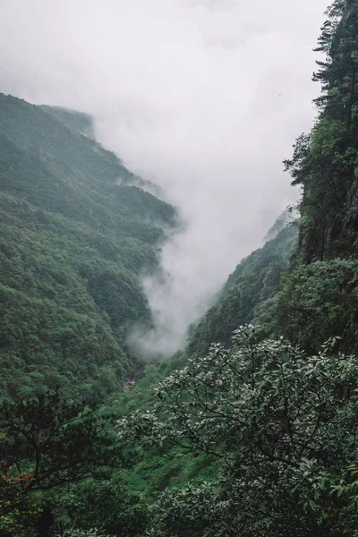 Cordilleras en las nubes, Montaña Mingyue, China — Foto de Stock