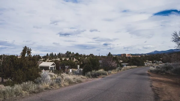 Road in Museum Hill, Santa Fe, Nuovo Messico, USA — Foto Stock