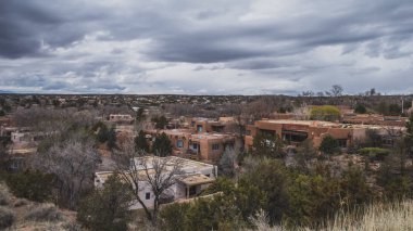 Santa Fe şehir merkezinin görünümü, New Mexico, Amerika Birleşik Devletleri