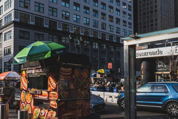 Vendedor de comida en Manhattan — Foto de Stock