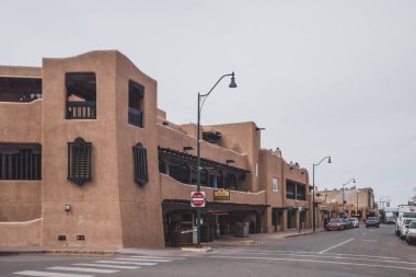 Santa Fe şehir merkezindeki sokaklar, New Mexico, Amerika Birleşik Devletleri