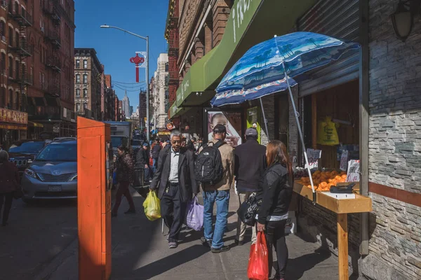 Rynek na ulicach Manhattan Chinatown — Zdjęcie stockowe