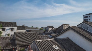 Nanxun, Zhejiang, Chin geleneksel Çin evlerinin Çatıları