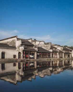 Nanxun, Çin eski kasabasında nehir tarafından Çin mimarisi