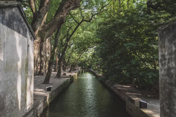Nanxun eski kentinde Kanal, Zhejiang, Çin