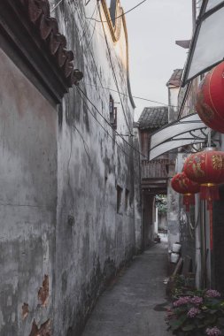 Nanxun'da dar sokak, Zhejiang, Çin