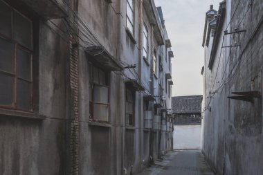 Nanxun'da dar sokak, Zhejiang, Çin