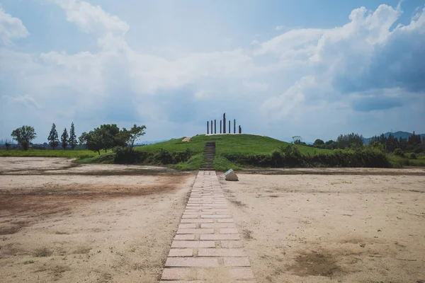 Městský Server v archeologických troskách města Liangzhu — Stock fotografie