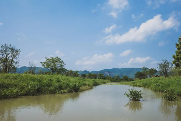 Paisaje en ruinas arqueológicas de la ciudad de Liangzhu, Hangzhou, C —  Fotos de Stock