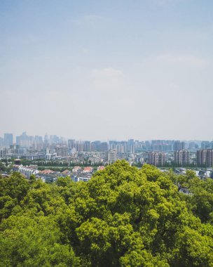 Wu Hill (Wushan), Hangzhou, Çin tepesinden görünüm