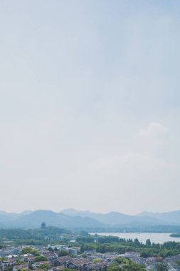 Wu Hill (Wushan), Hangzhou, Çin tepesinden görünüm