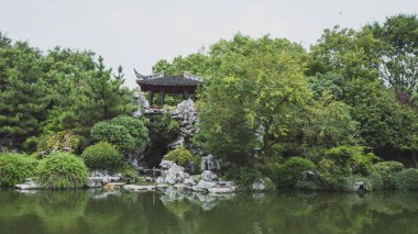 Eski şehir Tongli Geleneksel Çin bahçesi, Jiangsu, Çin