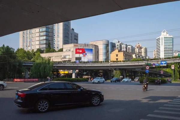 Maio 2019 Hangzhou China Intercâmbio Tráfego Avenida Xihu Hangzhou China — Fotografia de Stock