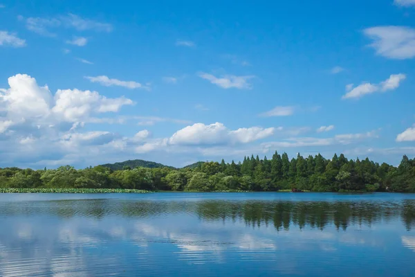 Hangzhou Çin Deki Batı Gölü Nün Panoramik Manzarası — Stok fotoğraf