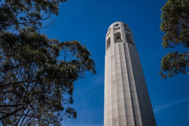 Telegraph Hill 'deki Coit Kulesi, San Francisco, Kaliforniya, ABD