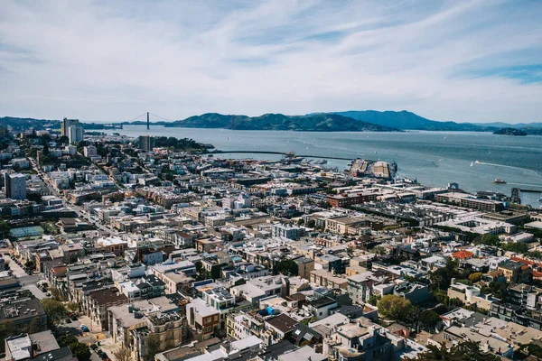 Domy Widoki Zatokę San Francisco San Francisco Kalifornia Usa — Zdjęcie stockowe