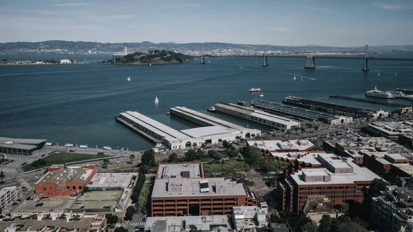 Piers Widok Zatokę San Francisco San Francisco Kalifornia Usa — Zdjęcie stockowe