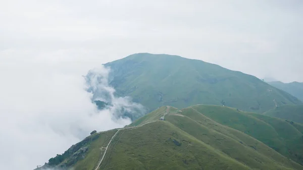 Walking path on mountain ridge on Wugong Mountain in Jiangxi, China