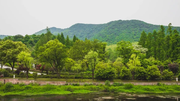 Řeka Krajina Lanting Orchid Pavilion Malebné Oblasti Shaoxing Čína — Stock fotografie