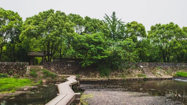 Río Paisaje Área Escénica Lanting Pabellón Orquídea Shaoxing China —  Fotos de Stock