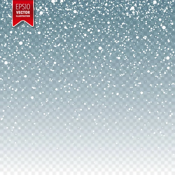 Neve Con Fiocchi Neve Inverno Sfondo Blu Vacanze Natale Capodanno — Vettoriale Stock
