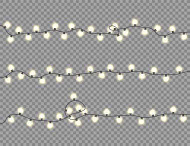 Noel parlayan ışıklar. Çelenk renkli ampuller ile. Xmas tatil. Noel tebrik kartı tasarım öğesi. Yeni yıl, kış.