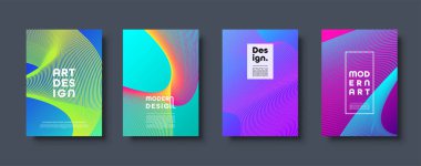 Modern arka plan. Geometrik şekiller ve çizgiler. Renkli neon degrade. Eps10 vektör.