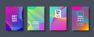 Modern arka plan. Geometrik şekiller ve çizgiler. Renkli neon degrade. Eps10 vektör.